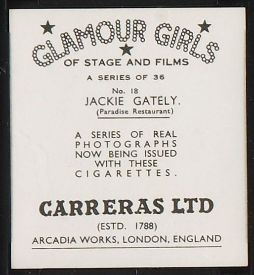 1939 Carreras Glamour Girls of Stage and Films Large